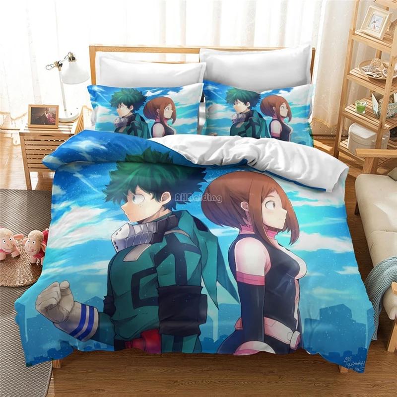 Домашний текстиль 3d My Hero Academia Постельное белье Комплект Midoriya Izuku Пододеяльник Наволочка Twin Full Queen King Size Одеяло Покрывало Комплект