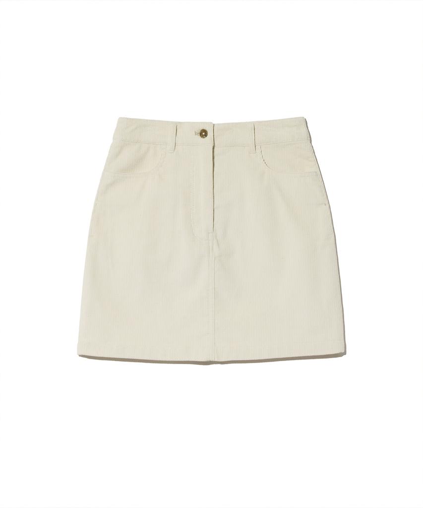 Yale Women'S Corduroy Short Skirt_Cream