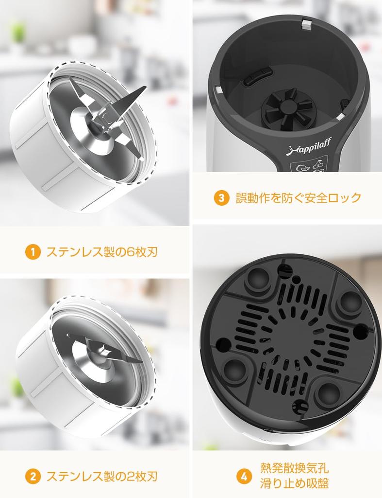 Mixer Juicer 850W High Power 670ml Large Capacity Bowl X 2 300ml Polishing Bowl X 1 Can Also Crush Ice Multipurpose In One Unit Compatible with Food