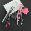 Leather Lovely Heart Key Chain Hanging Handmade Heart Keychain  Girls Couple Girlfriends