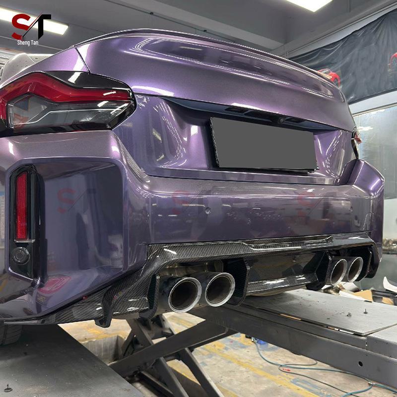 Compatible for BMW M2 G87 AD Style Carbon Fiber Rear Diffuser Bumper Lip.