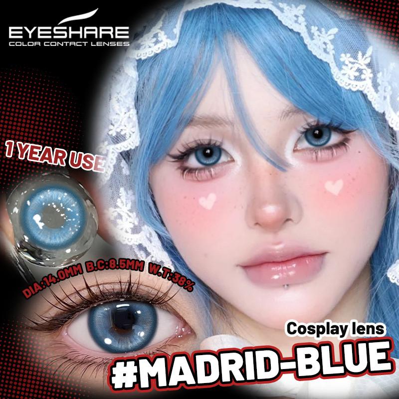 COD EYESHARE 1 Pair Colorful Contact Lenses for Cosplay Halloween Blue Green Cosplay Lenses Pink/Purple Anime Makeup Lens