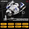Спрей 1/6 SUZUKI HAYABUSA GSX-1300R Литой Мотоцикл из Сплава Коллекция Хобби Высокая Симуляция Украшение для Дома Мальчик