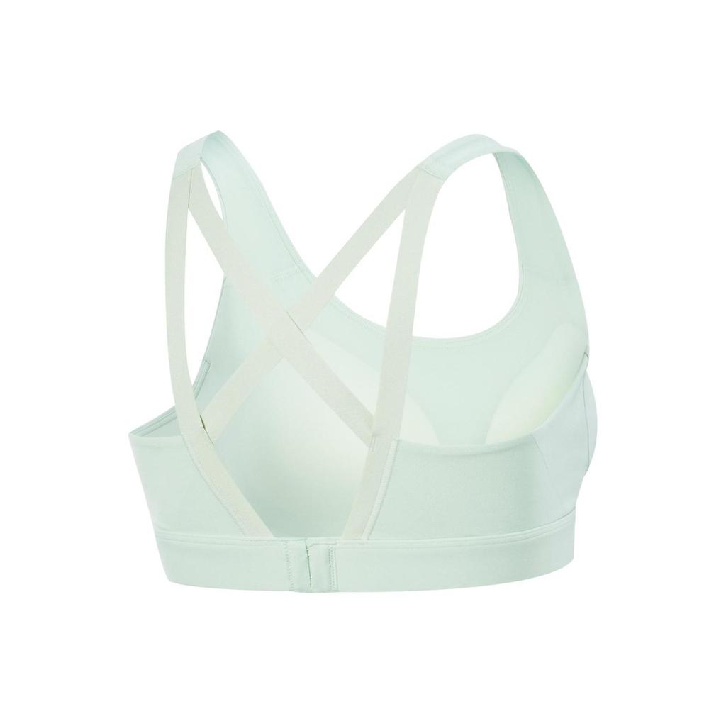 Li Ning Womens Fitness Series однотонный спортивный бюстгальтер средней поддержки женский спортивный бюстгальтер ледяной зеленый AUBU040-4