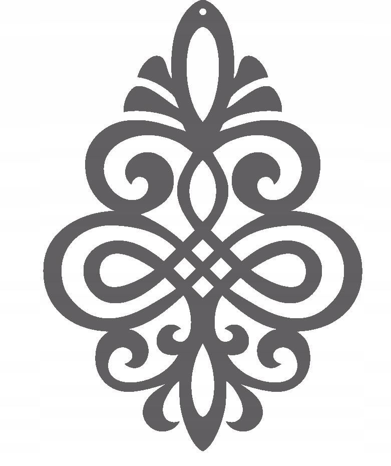 Modern curtain for living room, openwork, GLAMOUR, 300x150