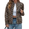 Autumn Women's Long Sleeve Brown Leopard Jacket Vintage Fashion Leopard Jacket