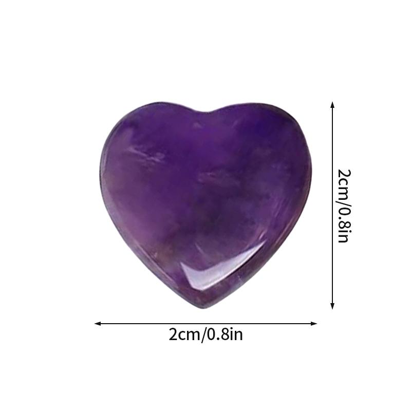 Colored Heart-shaped Love Heart Gemstone Handicraft Amethyst Agate Irregular Mineral Healing Stone Home Desktop Ornaments Decor
