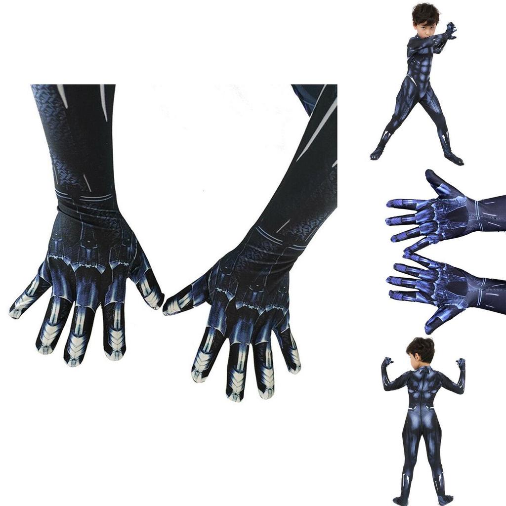 Premium Quality Black Panther Superhero Cosplay Jumpsuit For Adults And Kids
