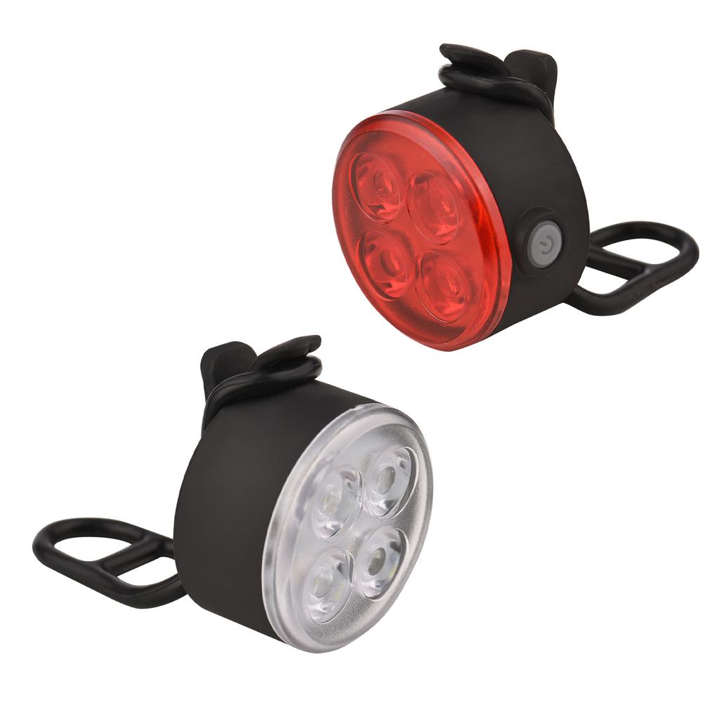 LD-2209 Комплект перезаряжаемых USB-фонарей для велосипеда Супер яркий комплект передних и задних велосипедных фонарей для велосипеда