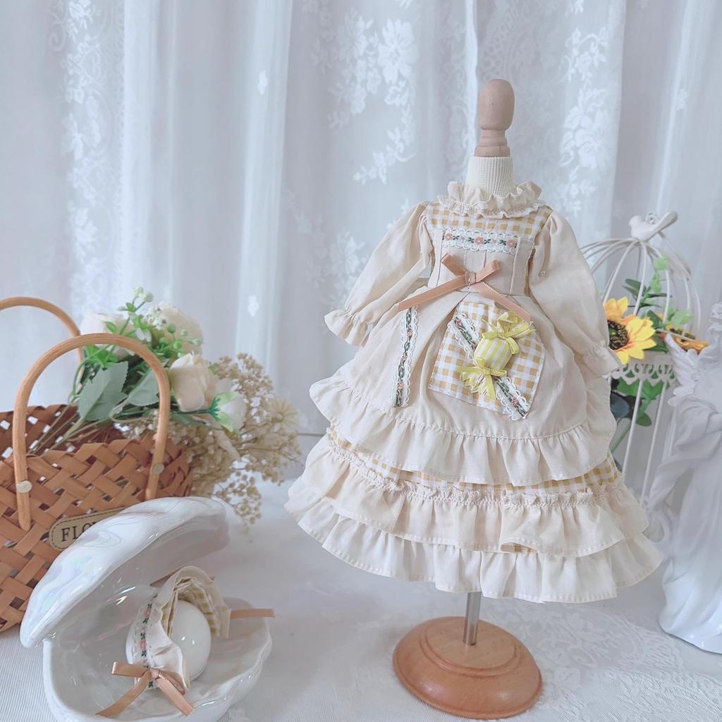 ХАМРЕТИППЗ БЖД Шарнирная кукла Кукла одевалка Костюм куклы Одежда горничной Кукла на шарнирах Кукла одевалка Платье принцессы Шампань цвета Принцесса Милая