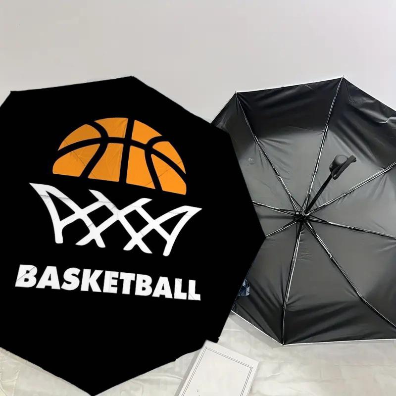 1pc Basketball Hoop Design Umbrella with Plastic Handle,Suitable for All Seasons Home Travel Outdoor UmbrellaDD080