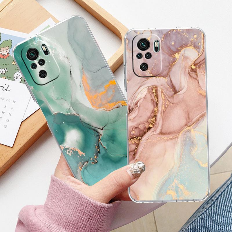 Роскошный классный прозрачный чехол с мраморным узором для Xiaomi Redmi Note 11 Pro 10 9 9S 8 8T 7 9A 9C 9T 10 10C K40 прозрачный чехол для телефона