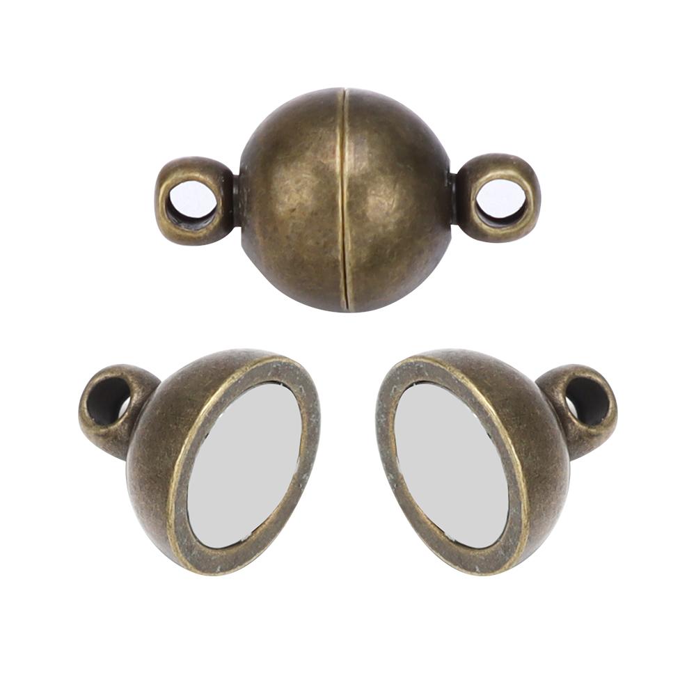 5 Sets Ball Shape Round Strong Magnetic Clasps Magnet End Clasp Connectors For Jewelry Making DIY Bracelet Necklace Accessories