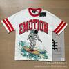 Unisex Oversized Streetwear Tee With Glitter Letter Print Breathable Cotton Blend Casual Top