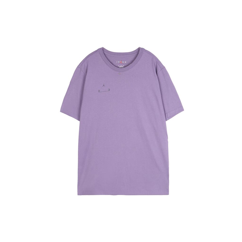 Jordan Solid Color Crew Neck Pullover With Logo And Letter Print Short Sleeve T-Shirt Men Tops Canyon-Purple DQ7359-553