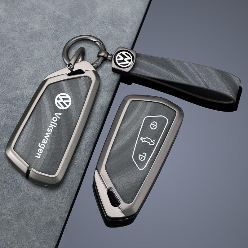 T25Zinc Alloy Car Smart Remote Key Case Cover Shell Holder For Volkswagen VW Atlas ID3 ID4 Golf GTI MK8 Key Protection Accessories