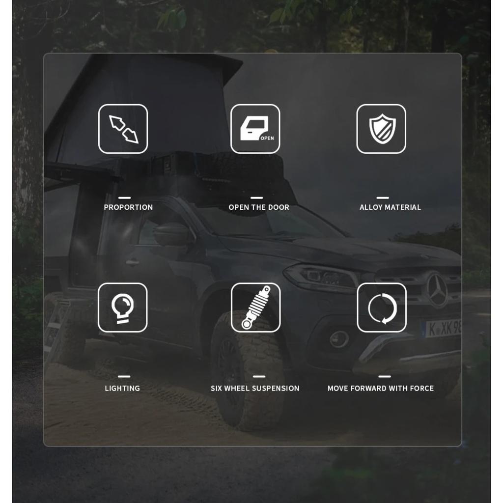 1/28 BENZ X-CLASS 6X6 Кемпинг Внедорожник Сплав Модель Автомобиля Звук и Свет Детская Игрушка Коллекционные Предметы Подарок на День Рождения
