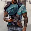Summer Graphic Casual Short Sleeved T Shirt For Men Oversized Streetwear 3D Digital Printing Large Size Top Tees For Male