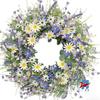 Tulip Wreath Hanging Ornament Valentines Day Easter Decor Plastic Floral Garland 40/45/50cm