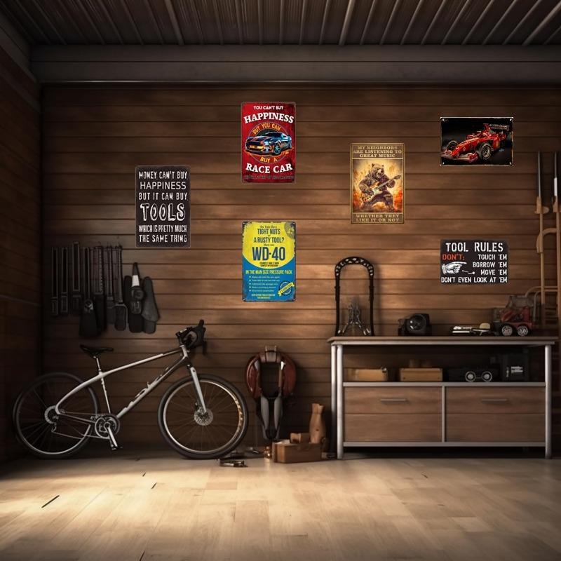 Metal Tin Metal Poster F1 Racing Tin Sign Metal Plaque Poster for Bar Club Wall Decor Retro Bedroom Vintage Wall Plate Pendant