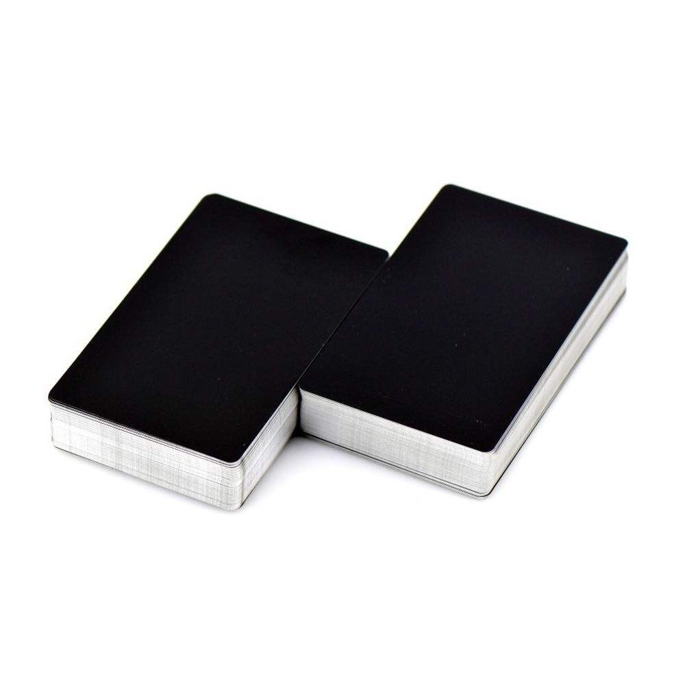 Pcs/Set Art Craft Business Visit Smooth Laser Engraving Blank Name Cards Metal Carte Business Card