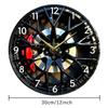 2D Car Wheel Hub Wall Clock Acrylic Ornament Tire Hanging for Farmhouse