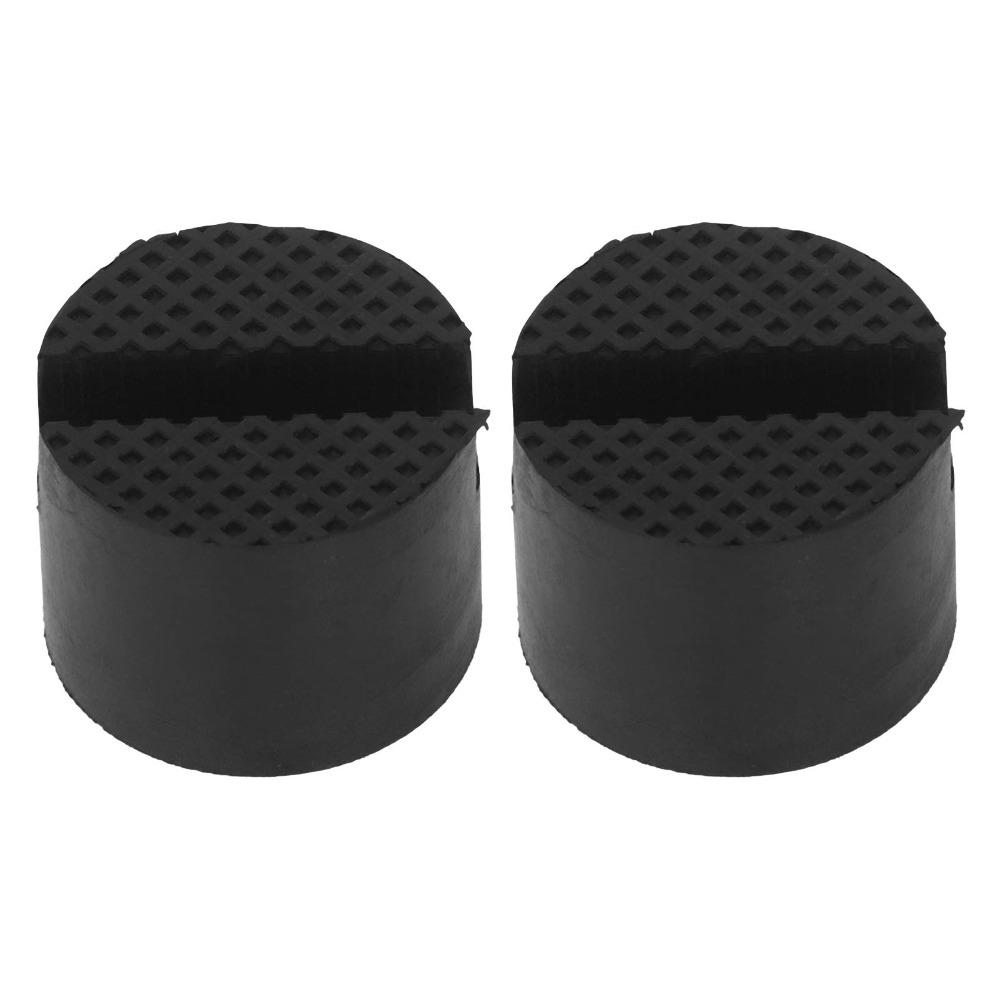 2pcs Anti-Slip Surface Rubber Jack Pad Slotted Design Vehicle Lift Adapter For Car SUV