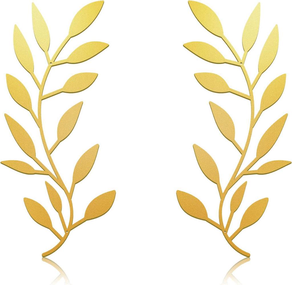 Wrought Iron Olive Branch Wall Decoration for Indoor/Outdoor Use