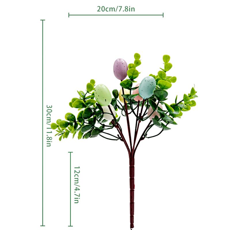 1шт. Композиция на стол из разноцветных цветочных стеблей, креативный кролик из мха, кролик и яйца своими руками, пасхальный букет из искусственных цветов