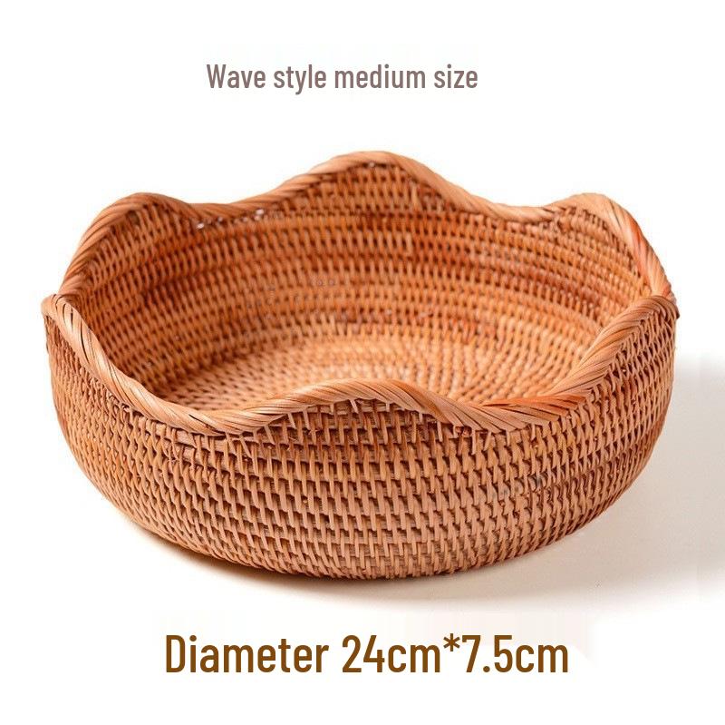 Вьетнамская ручная плетеная осенняя лоза корзина для закусок, фруктов или конфет - Идеально подходит для гостиной или журнального столика.