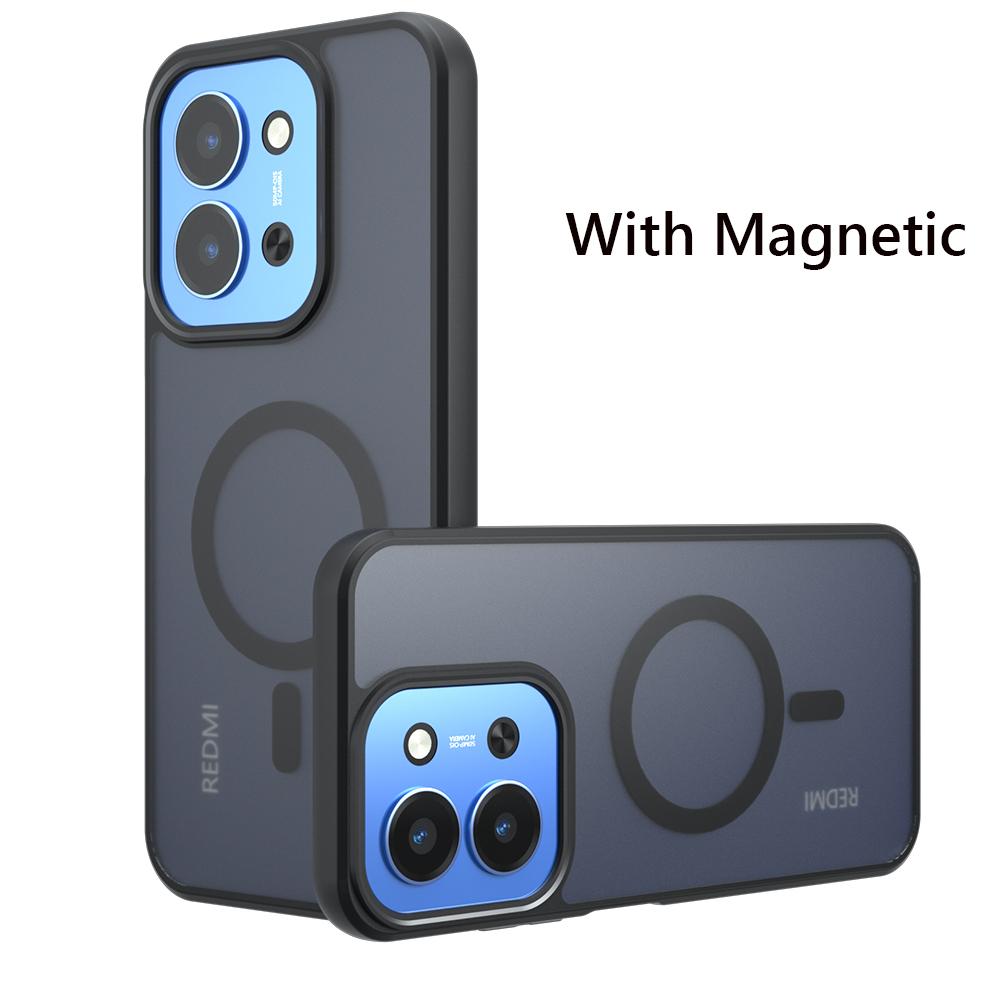 Для Magsafe Магнитный Беспроводной Зарядный Чехол Для Xiaomi Redmi 15C Redmi15C Ударопрочная Матовая Задняя Крышка Coque