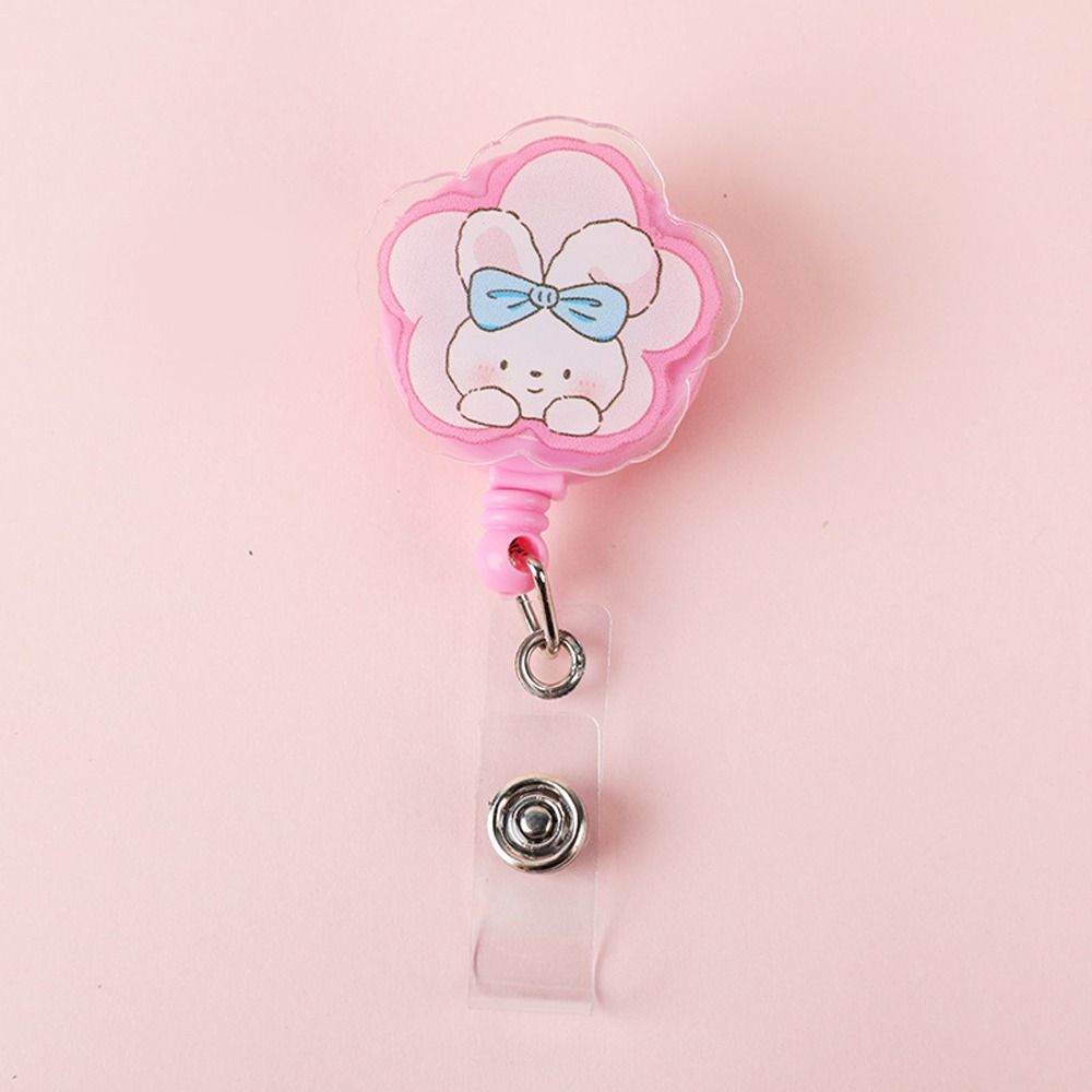 New Cute Silicone Fruits Avocado Retractable Pull Badge Reel ID Lanyard Name Tag Card Badge Holder Reels