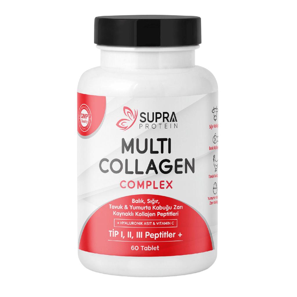 Мультиколлагеновый комплекс, 60 таблеток - смесь 5 типов коллагена с гиалуроновой кислотой