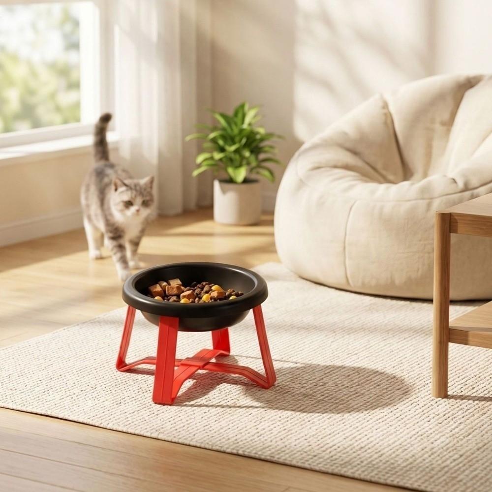 With Stand Slow-Feeding Bowl Bite-resistant Anti-Overturning Bowl Elevated Cat Bowl  Outdoor Use