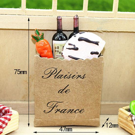 Magnetic Miniature Fridge Sticker Dollhouse Plastic Fruit Wine Glass Accessories