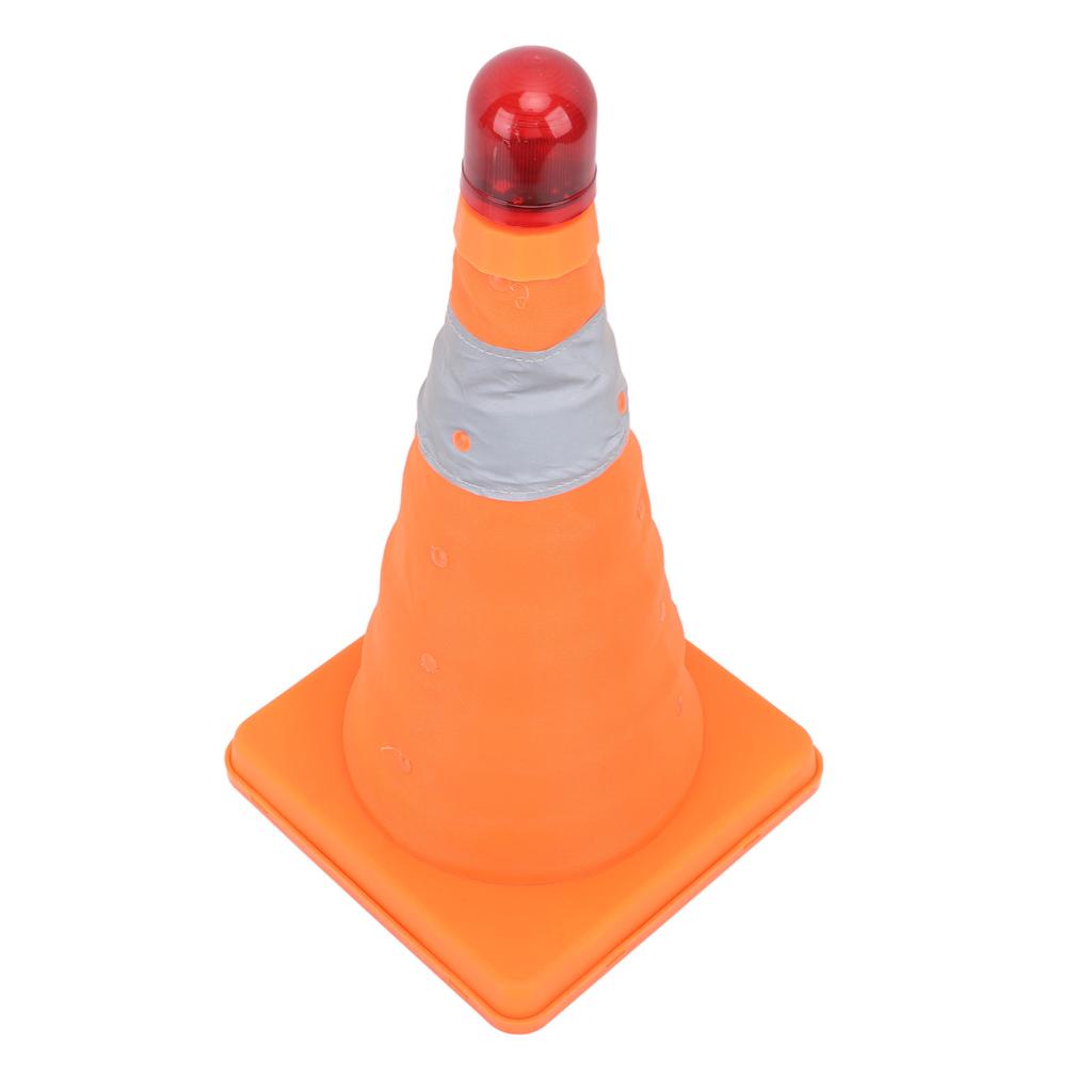 Дорожный конус безопасности 30x19x19см Складной Портативный Светоотражающий Парковочный Конус со Светодиодным Предупреждающим Светом