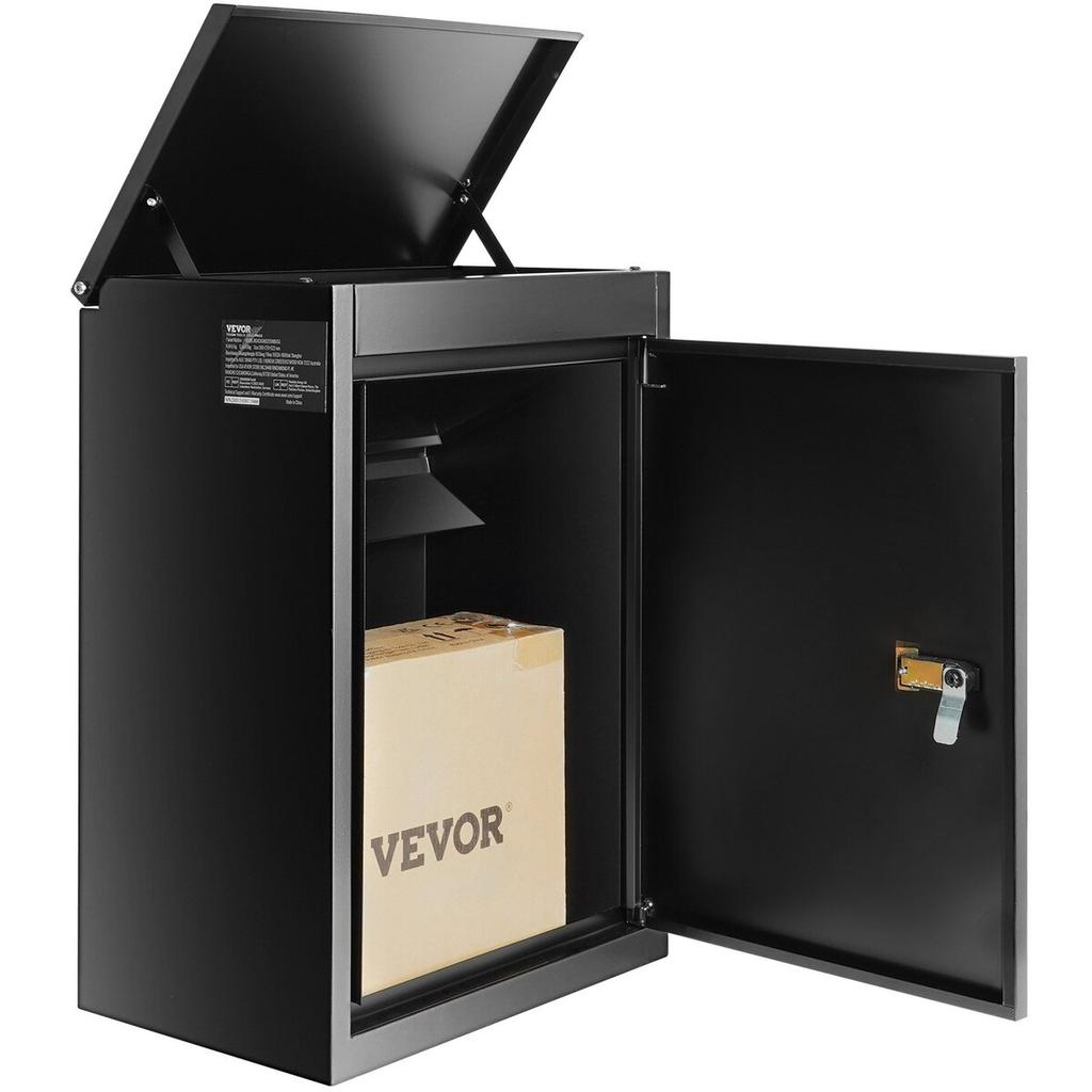 Package Delivery Boxes for Outside 15.4" x 10.6" x 20.5", Galvanized Steel Wall Mount Mailbox with Coded Lock, Anti-Theft Baffle, IPX3 Waterproof