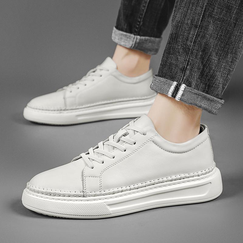 Модная итальянская марка Натуральная кожа Повседневная обувь Роскошные Классические Мужские Повседневная кожаная обувь Оксфорды Для улицы Удобные Противоскользящие Кроссовки для бега