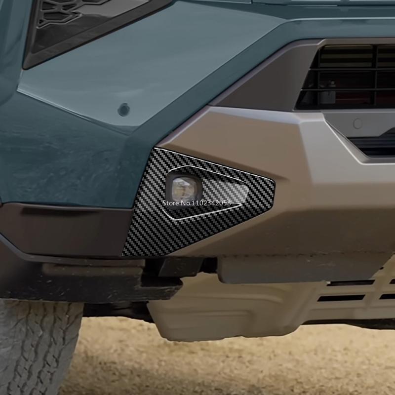 FOR TOYOTA HILUX 2026 2027 ABS carbonfiber Exterior front bumper Fog Light Lamp cover Foglight Decoration Cover Accessories