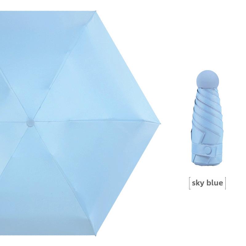 Компактный женский зонт с золотым тиснением: Защита от ультрафиолета, портативный складной, для солнца и дождя