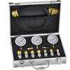 Hydraulic Pressure Test Kit, 250/400/600bar, 3 Gauges 9 Test Couplings 3 Test Hoses, Excavator Hydraulic Test Gauge Set with Portable Carrying Case