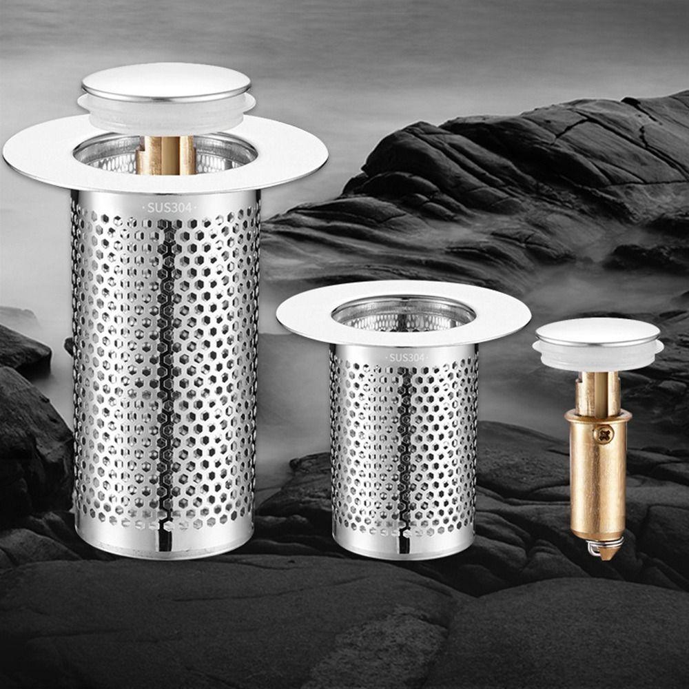 Ловушка для волос Фильтр для слива в полу Сетка для раковины из нержавеющей стали Отражающий сердечник Аксессуар для ванной комнаты