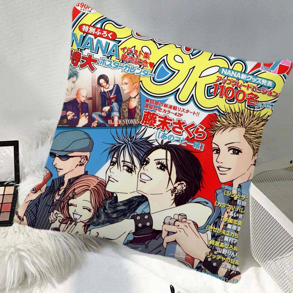 Anime NNANA Pillow Case Square Pillow Bedroom Sofa Leisure Comfort Cushion Car Home Decoration