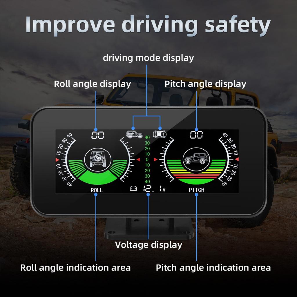 AD M50 Уклономер HUD Внедорожный GPS Интеллектуальный Инклинометр Цифровой Дисплей Наклон Крен Угол Тангажа Инклинометр Автоматический Интеллектуальный Вольт