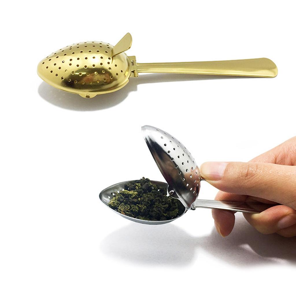 Stainless Steel Tea Infusers for Loose Tea Strainer Silver Loose Leaf Tea Steeper Mesh Strainer Tea Infuser Filter Spoon