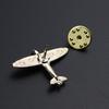 Unisex Fashion Airplane Model Button Collar Clip Brooch Pin Party Jewelry KTJ