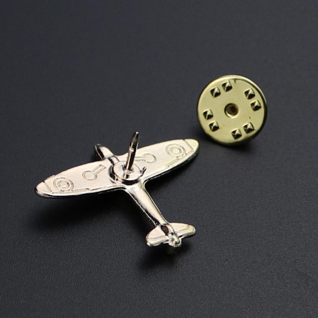 Unisex Fashion Airplane Model Button Collar Clip Brooch Pin Party Jewelry KTJ