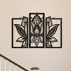 3pc Gorgeous Lotus Flower Wall Iron Mandala: Carved Metal Zen Art for Home Decor.Carved Wall Art for Modern Home & Meditation.