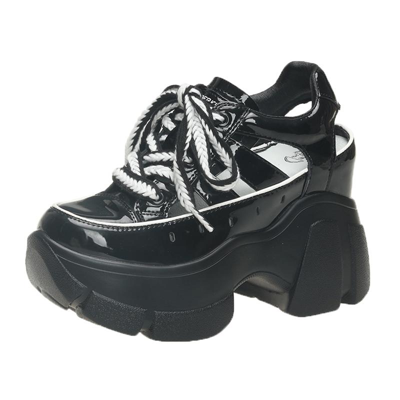 Женские сандалии 10 см, летние, новые, толстая подошва, пляжные, большого размера, мягкая подошва, нескользящая, желеобразная обувь, полая щиколотка, пряжка, круглый носок