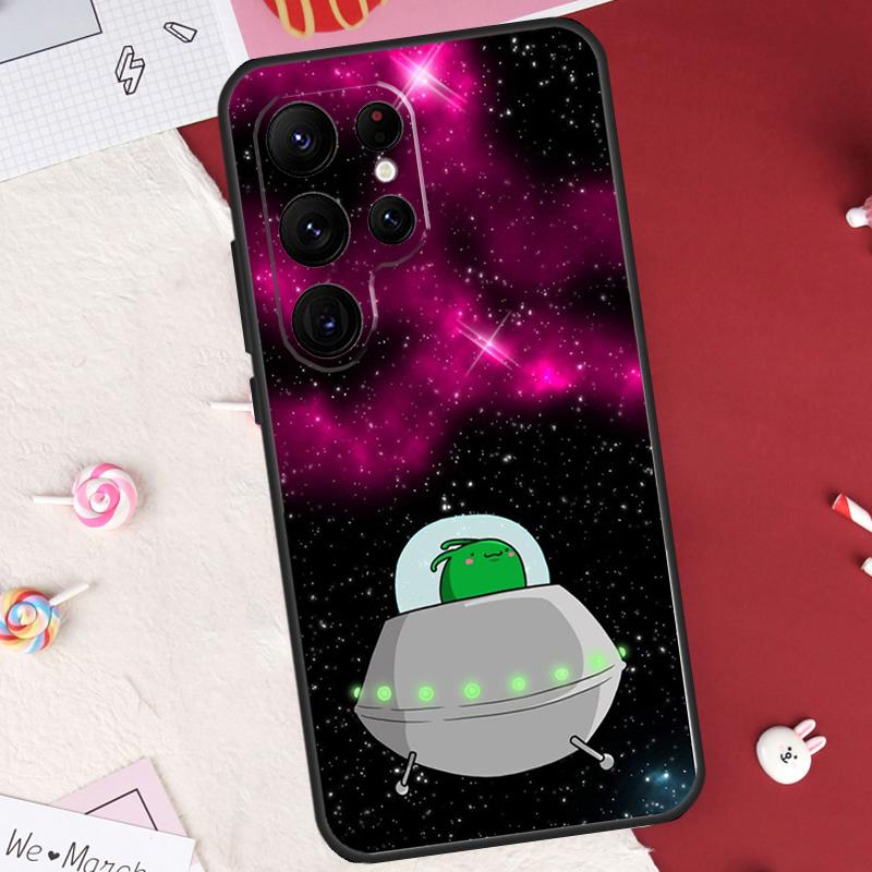 Милый чехол-арт с инопланетянами для Samsung Galaxy S24 FE S20 FE S21 S22 S23 S25 S26 Ultra S10 Plus S25 FE Защитный корпус
